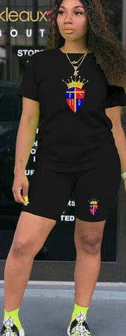 Plus Size Women's Shorts Set