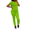 Nurse Scrubs Short Sleeve with Ruffle Jogger Pants
