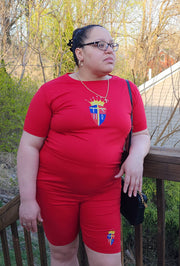 Plus Size Women's Shorts Set